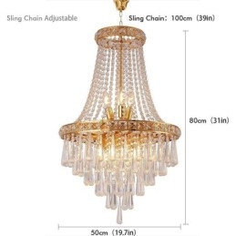 Moderne Krystallysekrone Moderne Elegant Loftslampe Duplex Trappe