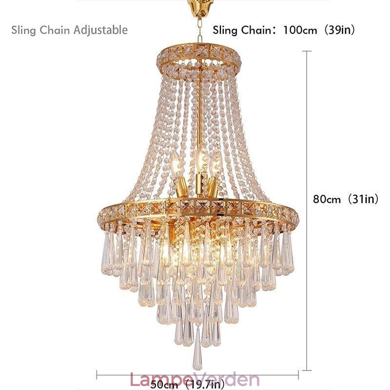 Moderne Krystallysekrone Moderne Elegant Loftslampe Duplex Trappe