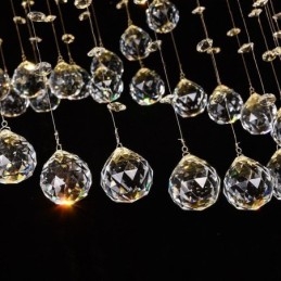 Moderne krystal lysekrone rund regndråbe loftslampe