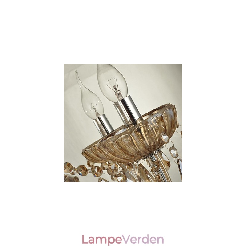 Moderne moderne lysekrone i krystalglas