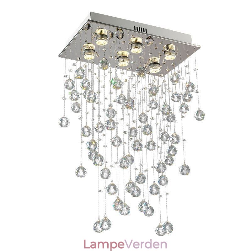 Moderne krystal lysekrone Flush Mount Loftslampe