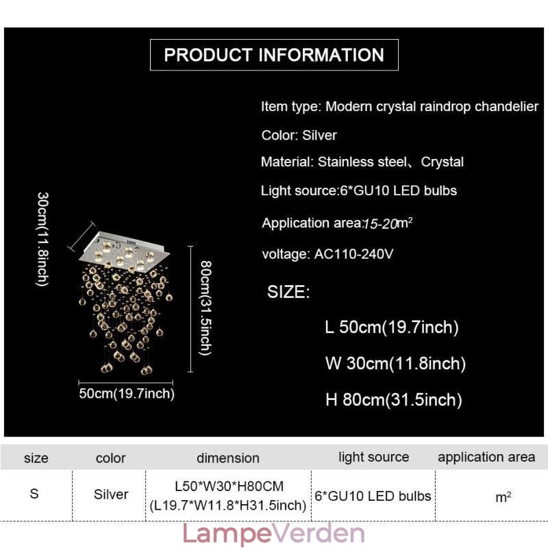 Moderne krystal lysekrone Flush Mount Loftslampe