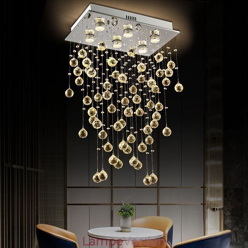 Moderne krystal lysekrone Flush Mount Loftslampe