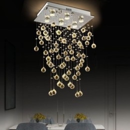 Moderne krystal lysekrone Flush Mount Loftslampe
