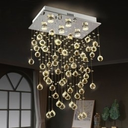 Moderne krystal lysekrone Flush Mount Loftslampe