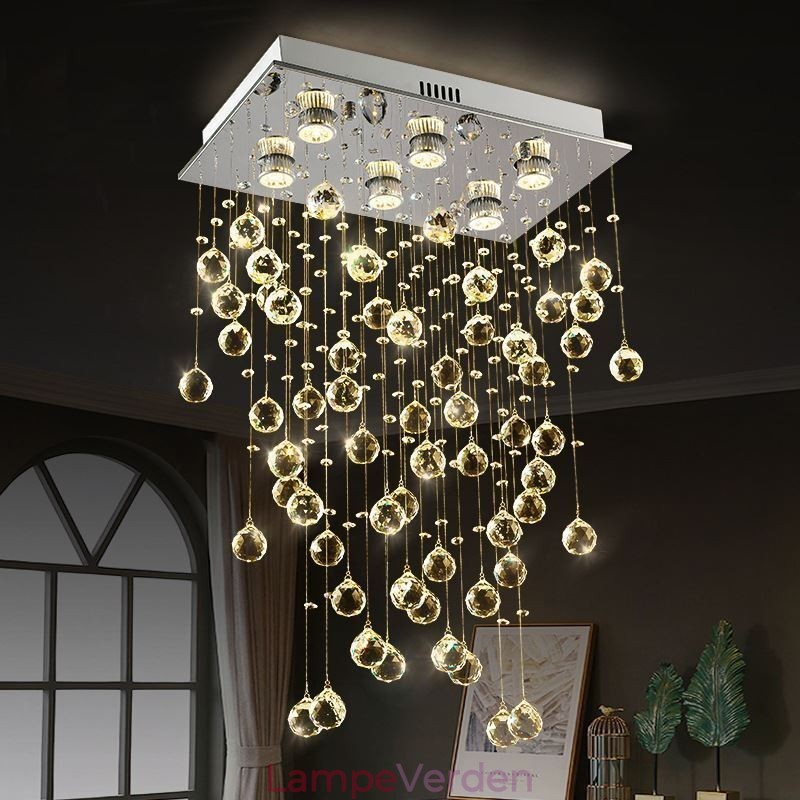 Moderne krystal lysekrone Flush Mount Loftslampe