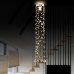 Luksus stor lysekrone Moderne krystal flush-mount loft lysarmaturer