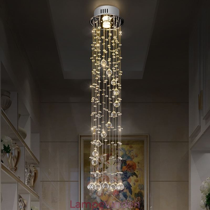 Luksus stor lysekrone Moderne krystal flush-mount loft lysarmaturer