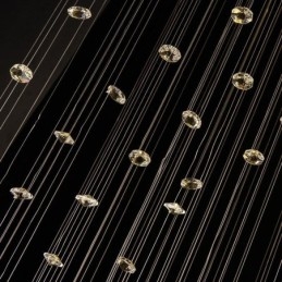 Krystallysekrone Moderne Elegant Loftslampe Duplex Trappe