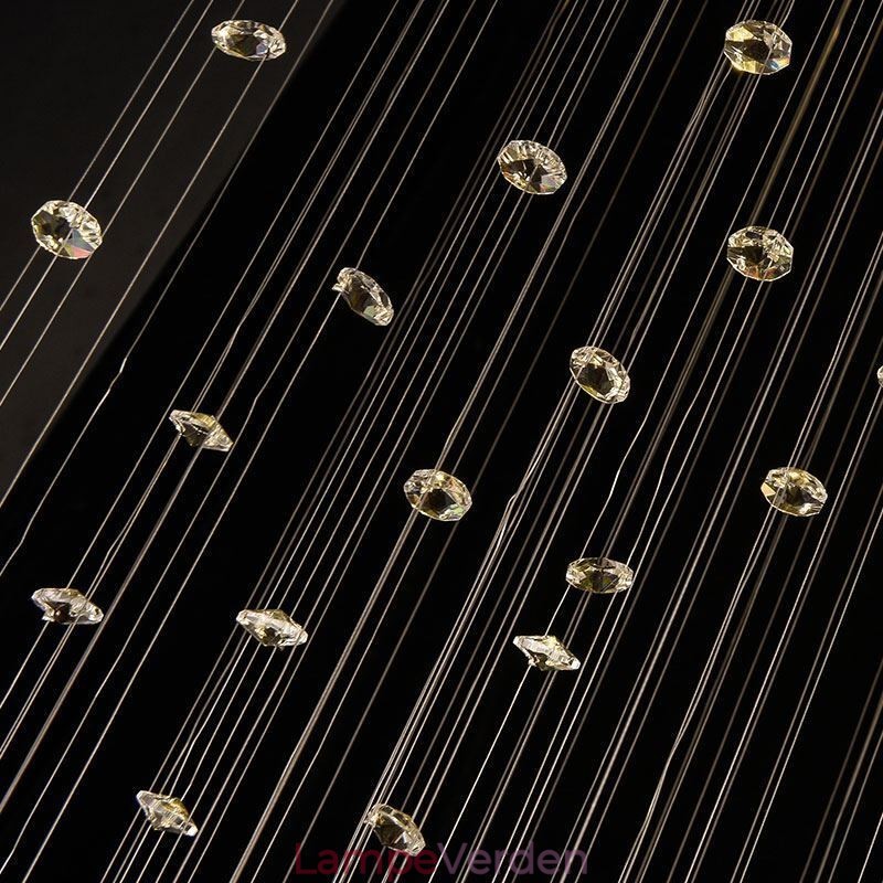 Krystallysekrone Moderne Elegant Loftslampe Duplex Trappe