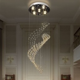 Elegant krystal lysekrone regndråbe loftslys foyer