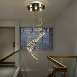 Elegant krystal lysekrone regndråbe loftslys foyer