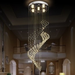 Elegant krystal lysekrone regndråbe loftslys foyer