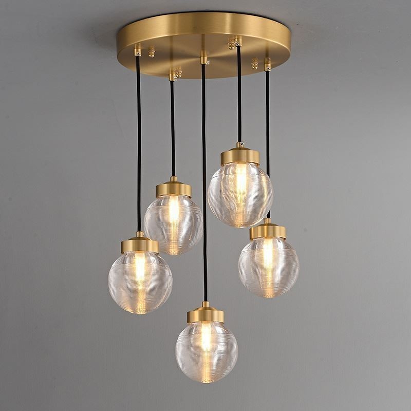American Cluster Pendel Lampe Luksuriøs glaskugle loftslampe