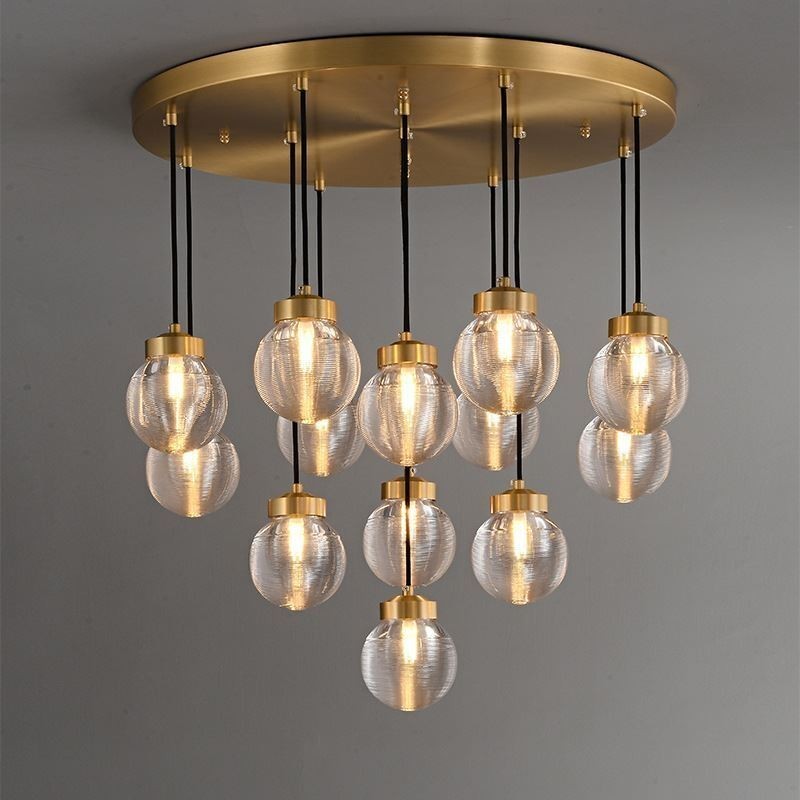 American Cluster Pendel Lampe Luksuriøs glaskugle loftslampe