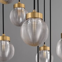 American Cluster Pendel Lampe Luksuriøs glaskugle loftslampe