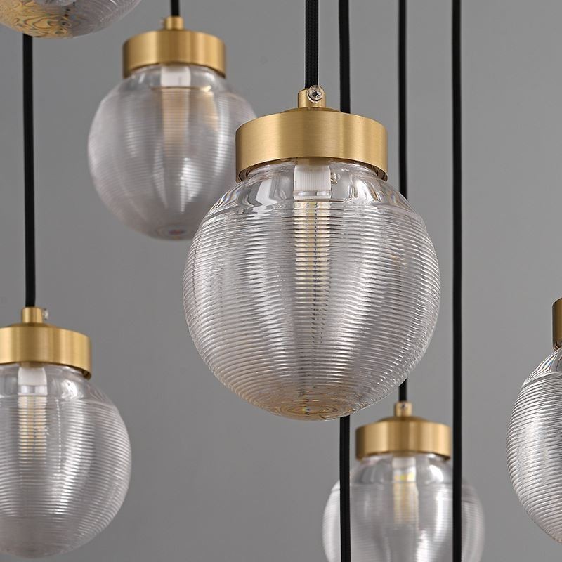 American Cluster Pendel Lampe Luksuriøs glaskugle loftslampe