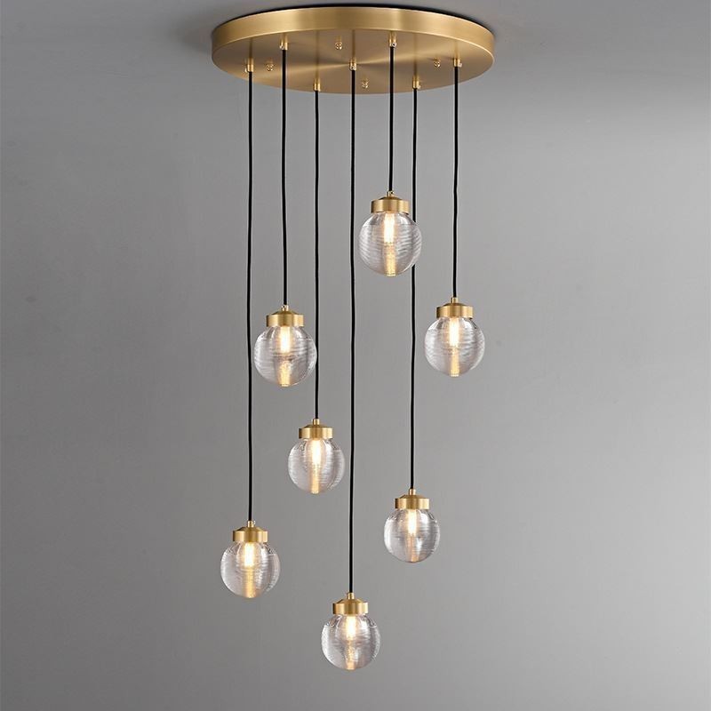 American Cluster Pendel Lampe Luksuriøs glaskugle loftslampe