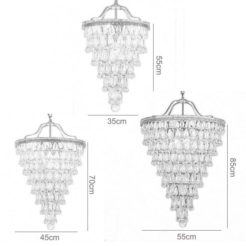 Amerikansk krystal loftslampe Country Retro Rund Pendel