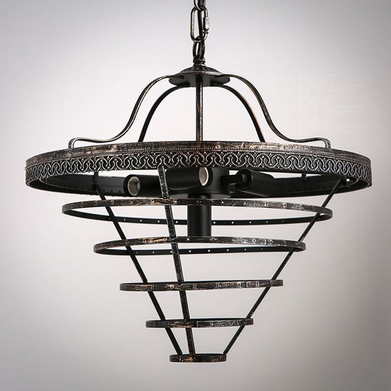 Amerikansk krystal loftslampe Country Retro Rund Pendel