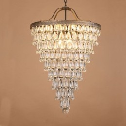 Amerikansk krystal loftslampe Country Retro Rund Pendel