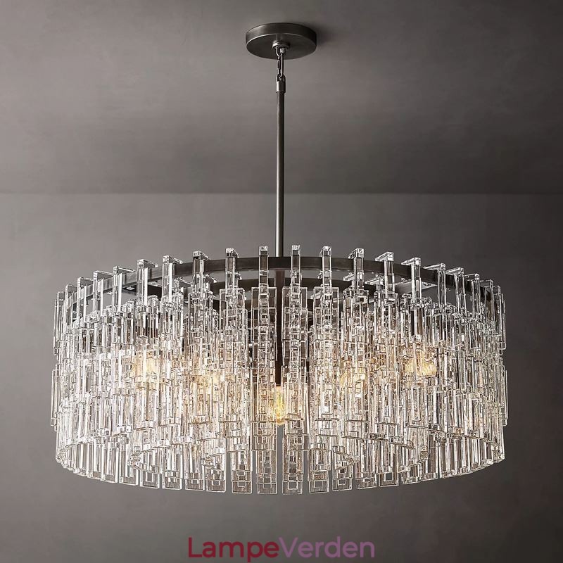 Amerikansk Loftslampe Luksus Krystal Pendel 60cm
