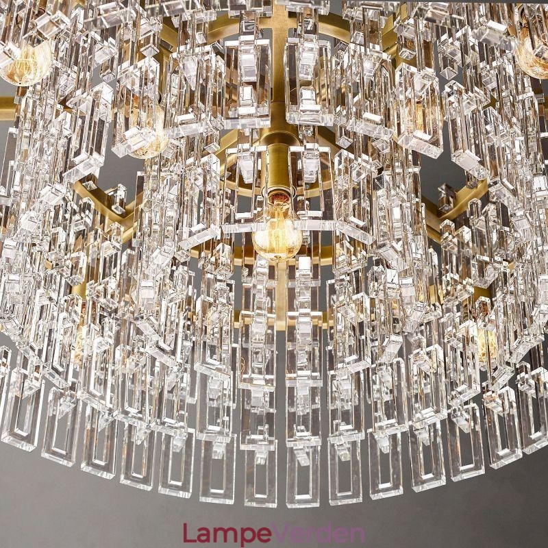 Amerikansk Loftslampe Luksus Krystal Pendel 60cm