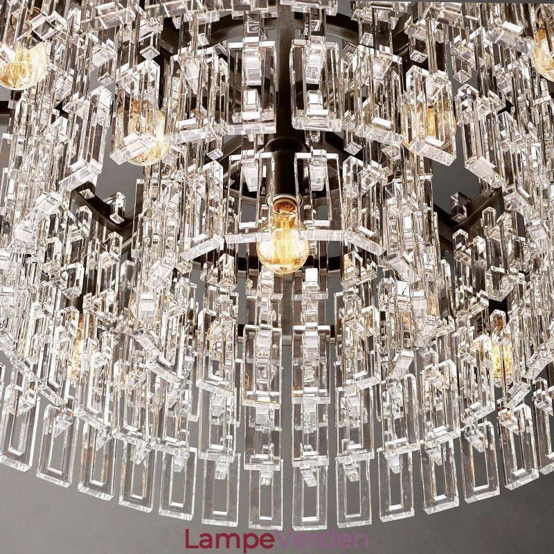 Amerikansk Loftslampe Luksus Krystal Pendel 60cm