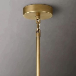 Amerikansk Pendel Glas Loftslampe Rav Gennemsigtig 90cm 14 Lys