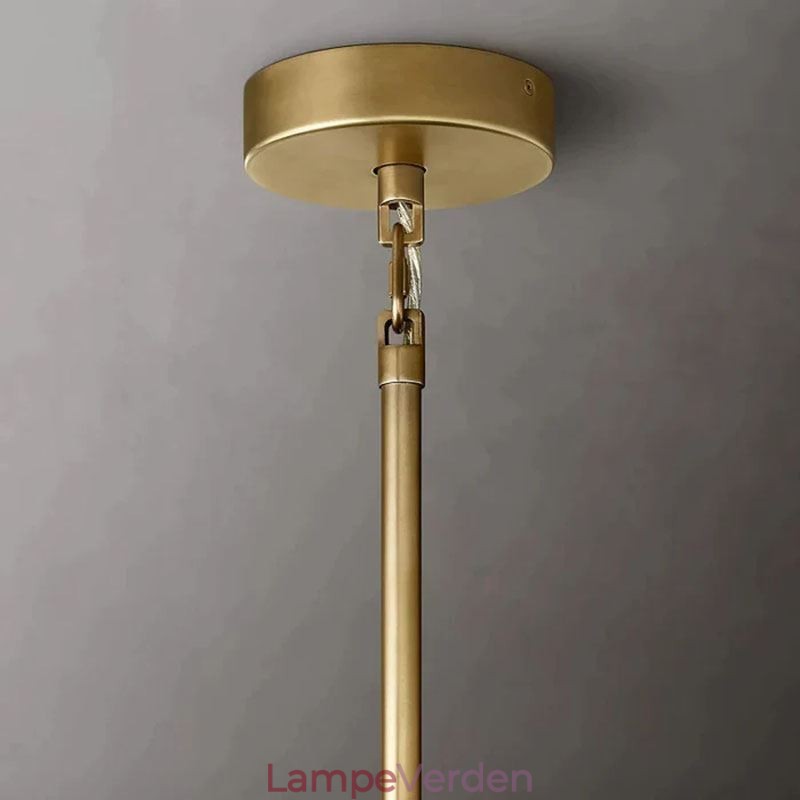 Amerikansk Pendel Glas Loftslampe Rav Gennemsigtig 90cm 14 Lys