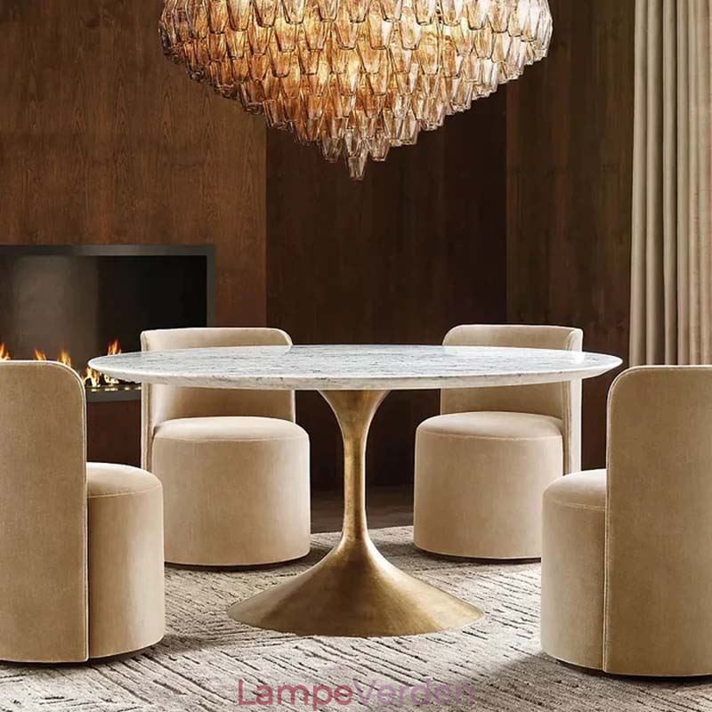 Amerikansk Pendel Glas Loftslampe Rav Gennemsigtig 90cm 14 Lys
