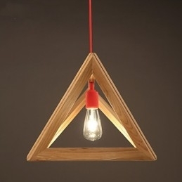 Nordic Wood Lysekrone Cafe Tøj Kreativ Retro Dekorativ Eg Lysekrone