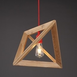 Nordic Wood Lysekrone Cafe Tøj Kreativ Retro Dekorativ Eg Lysekrone