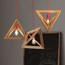 Nordic Wood Lysekrone Cafe Tøj Kreativ Retro Dekorativ Eg Lysekrone
