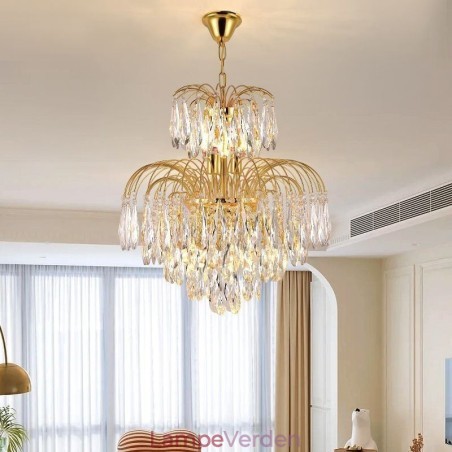 Krystal Pendel Moderne Duplex Dekorativ Loftslampe Krystal Pendel Moderne Duplex Dekorativ Loftslampe