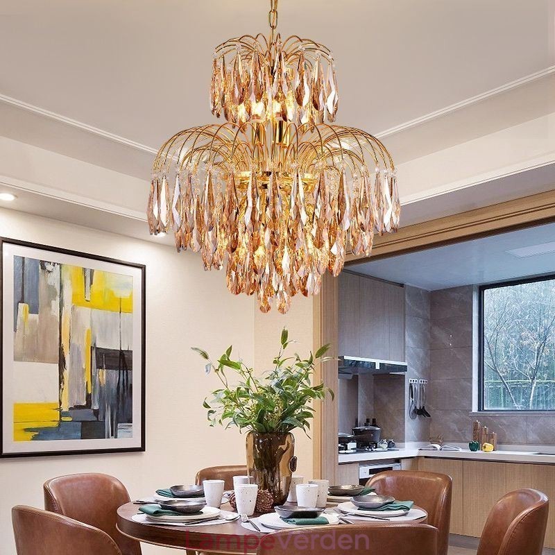 Krystal Pendel Moderne Duplex Dekorativ Loftslampe