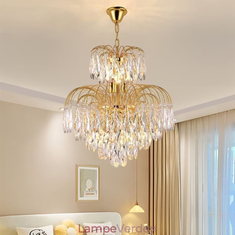 Krystal Pendel Moderne Duplex Dekorativ Loftslampe