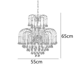 Krystal pendel Elegant duplex dekorativ loftslampe