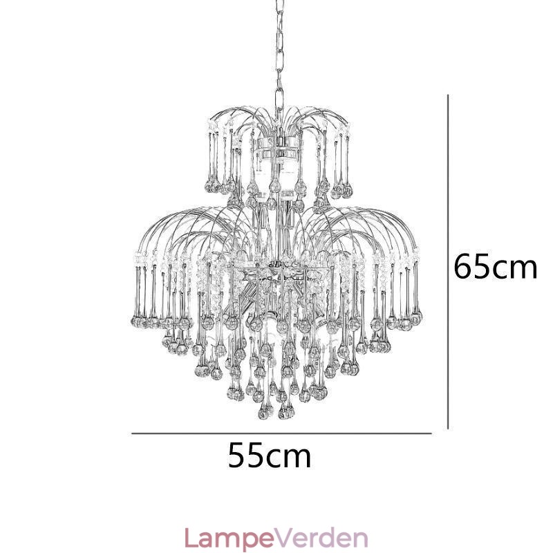 Krystal pendel Elegant duplex dekorativ loftslampe