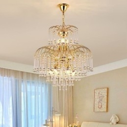 Krystal pendel Elegant duplex dekorativ loftslampe