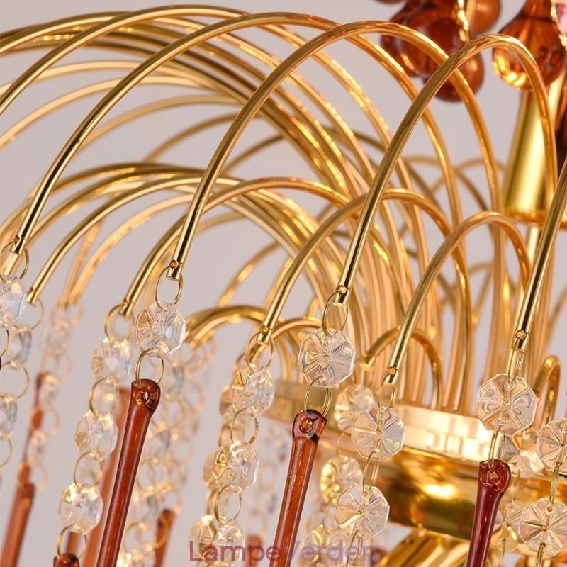 Krystal pendel Elegant duplex dekorativ loftslampe