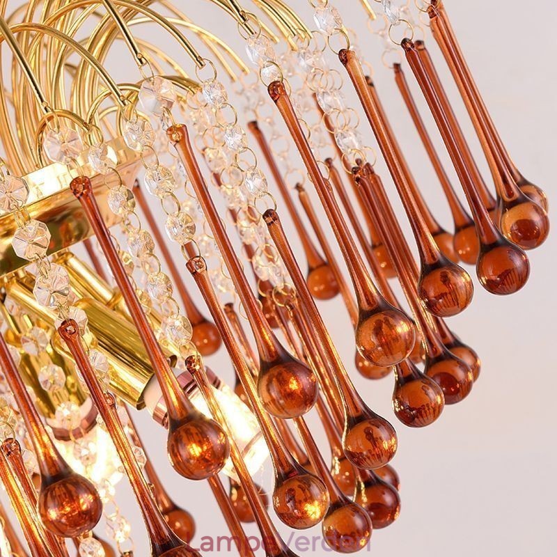 Krystal pendel Elegant duplex dekorativ loftslampe