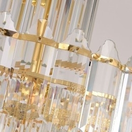 Tilspidset krystal pendel luksus duplex dekorativ loftslampe