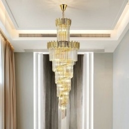 Tilspidset krystal pendel Duplex dekorativ loftslampe