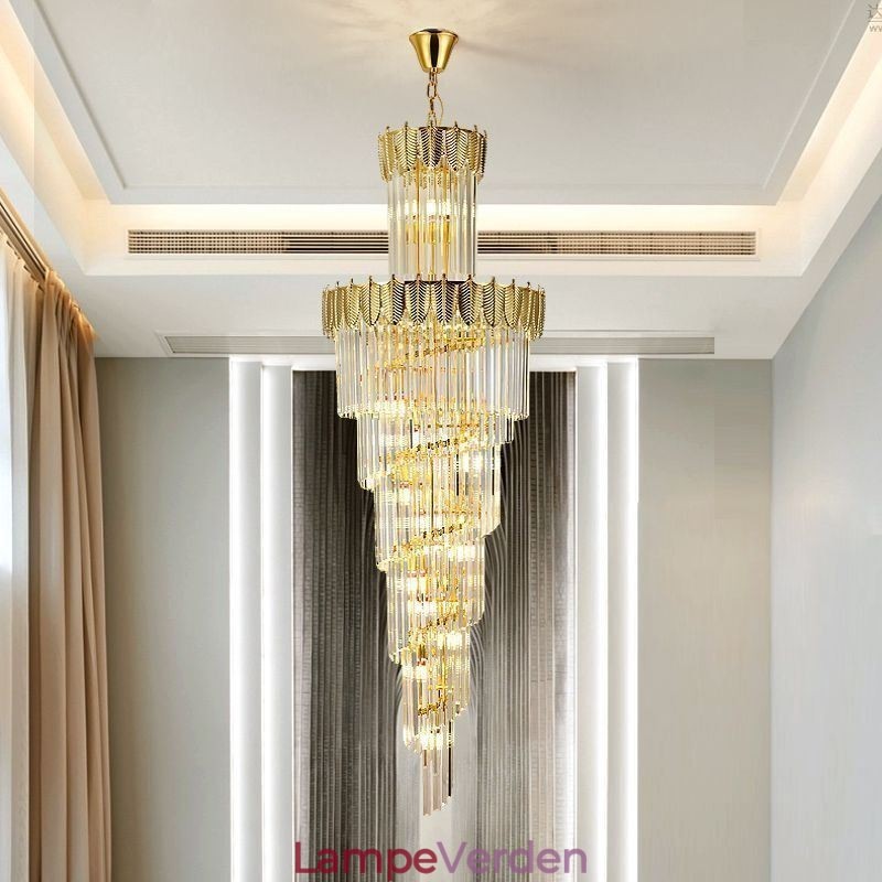 Tilspidset krystal pendel Duplex dekorativ loftslampe