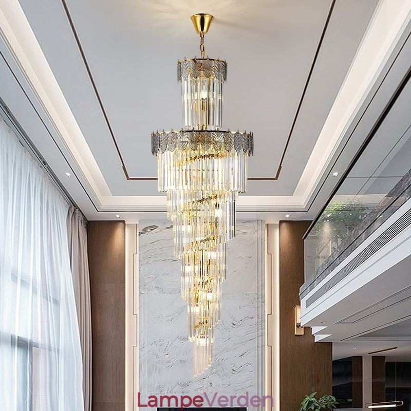 Tilspidset krystal pendel Duplex dekorativ loftslampe