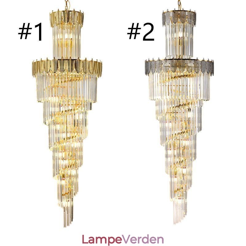 Tilspidset krystal pendel Duplex dekorativ loftslampe