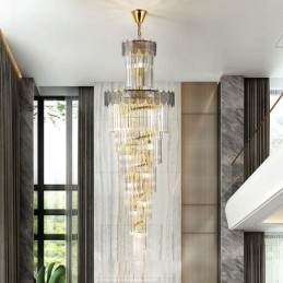 Tilspidset krystal pendel Duplex dekorativ loftslampe