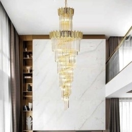 Tilspidset krystal pendel Duplex dekorativ loftslampe