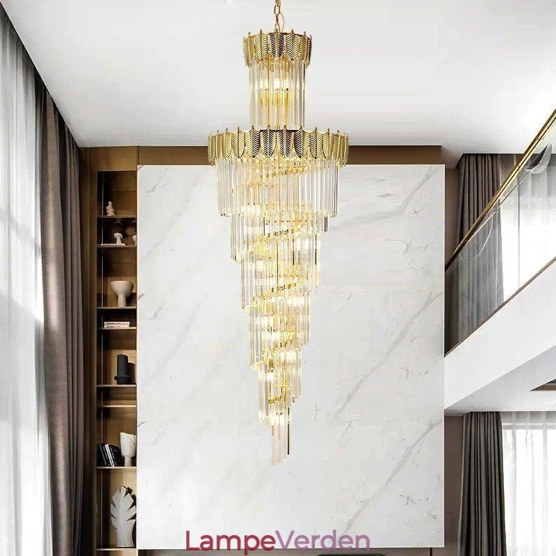 Tilspidset krystal pendel Duplex dekorativ loftslampe
